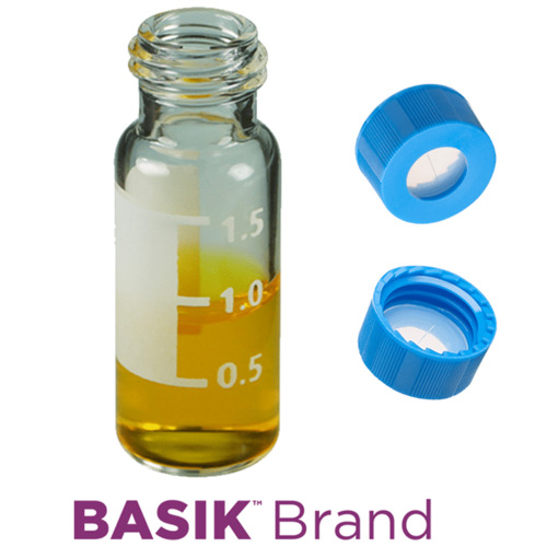 BASIK* 1.5 ml Screw top vial and cap slit eppendorf clear