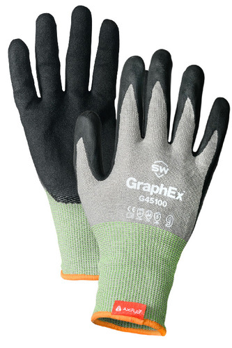 SW® GraphEx® ANSI Level A4 Cut-Resistant and 5 Abrasion-Resistant Gloves with AxiFybr® Technology, SW Safety Solutions
