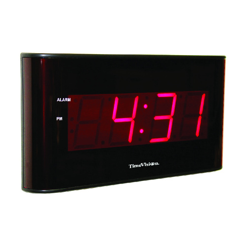 RED LED WALL CLOCK WITH REMOTE CONTROL