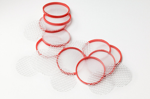Inlet Filter Set, 25 mm, Polypropylene, Wetted Part, with 10 x Support screen and 10 x Net ring