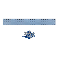 18-Gauge Steel Square Hole Pegboard Strip with Mounting Hardware, 36" Width