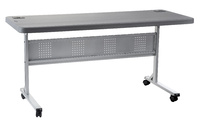 NPS® Flip-N-Store Training Table, Charcoal Slate, National Public Seating