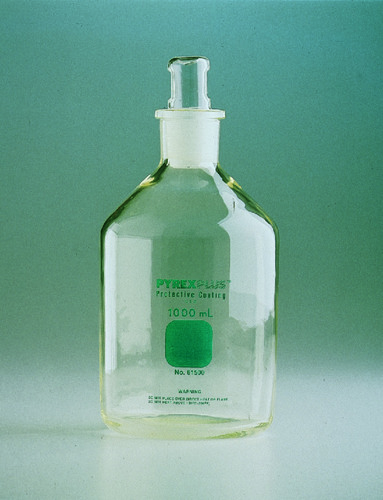 PYREXPLUS* Safety-Coated Reagent Bottles, Narrow Mouth