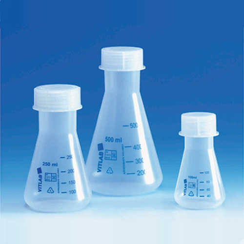 VITLAB® Erlenmeyer Flasks with Screw Caps, PP, BrandTech
