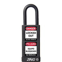 ZING Green Safety RecycLock Safety Padlock, Keyed Different, 1-¹/₂" Shackle, 3" Long Body, ZING Enterprises