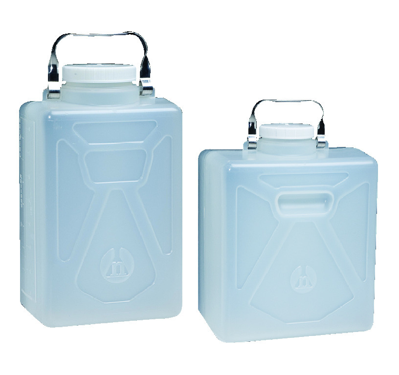 Nalgene® Rectangular Carboys with Handle, Polypropylene, Thermo