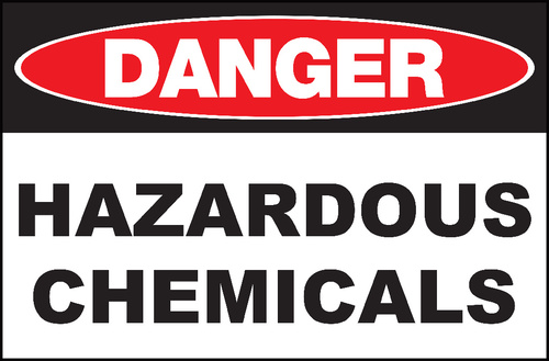 ZING Green Safety Eco Safety Sign DANGER, Hazardous Chemicals