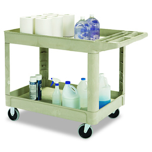 Global Industrial™ Utility Cart w/2 Shelves & 5 Casters, 500 lb