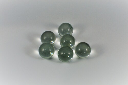 MARBLE CLEAR GLASS 1IN PK6