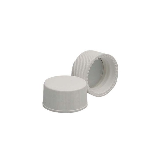 White Polypropylene (PP) Caps With Foamed Polyethylene Liners, Screw cap size: 22-400