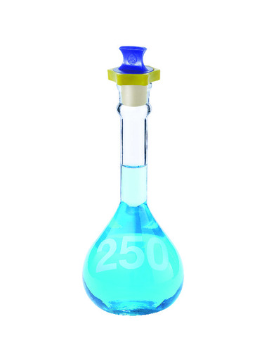 KIMAX® Volumetric Flasks with [ST] Polyethylene Stopper, Wide Mouth, Class A, Kimble Chase