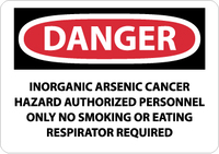 Chemical OSHA Danger Signs, Arsenic, National Marker
