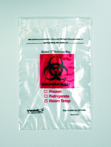 VWR* Biohazard Specimen Bags