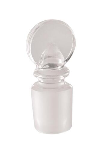 Solid Penny Head Glass Stopper, Interchangeable Ground Joint 55/54, Specifications: Material: 3.3 Borosilicate, Color: Clear, Neck Type: Stopper, Joint Size: 55/54, Class/ Quality Grade: Type I, Class A,