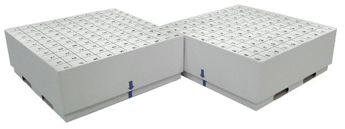 2 inch 100 Cell Storage Box, Ea. 5 1/4 inch X 5 1/4 inch X 2 inch