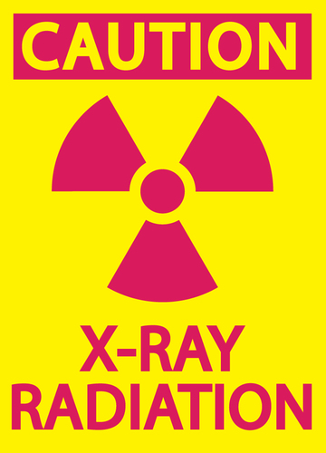 ZING Green Safety Eco Safety Sign, Caution X-Ray Radiation