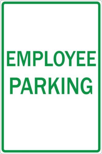ZING Green Safety Eco Parking Sign, Employee Parking