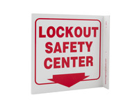 ZING Green Safety Eco Safety Projecting Sign, Lockout Safety Center, ZING Enterprises