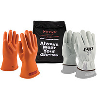 NOVAX® Electrical Safety Kits, Class 0, Orange Rubber Insulating Gloves