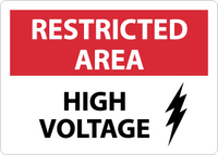 Restricted Area Voltage and Electrical Restricted Area Signs, National Marker