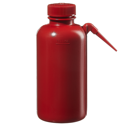Wash Bottle, Unitary Red, LDPE