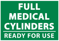 ZNG Green Safety Eco Safety Sign Full Medical Cylinders Ready For Use