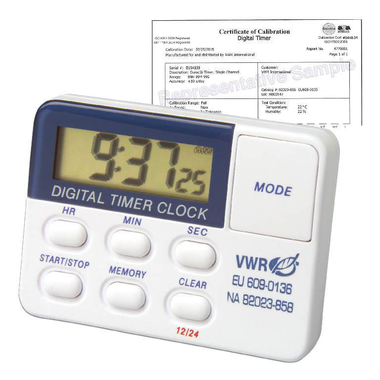 VWR® Traceable® Flashing LED Alert Big-Digit Alarm Timer | Digital Timers