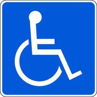 ZING Green Safety Eco Parking Sign, Handicapped Symbo