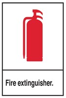 ZING Green Safety Eco Safety Sign, Fire Extinguisher w/Picto