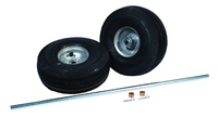 Pneumatic Wheels and Axle Set for Double Cylinder Hand Trucks, 10.5", Justrite®