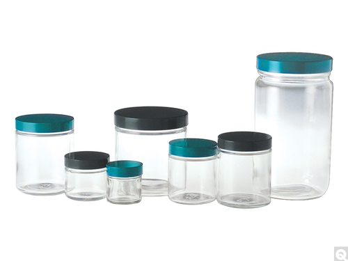 Narrow Mouth Glass Bottles, Clear Straight-Sided Rounds