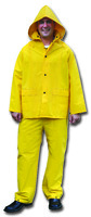 PVC/Polyester Garment, Detachable Hood, Snap Front, MCR Safety