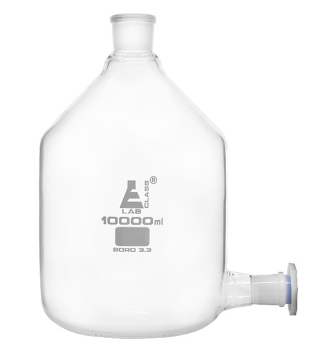 Eisco Glass Aspirator Bottles with Ground Socket Top and Outlet