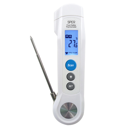 COMPACT FOOD SAFETY THERMOMETER WITH IR