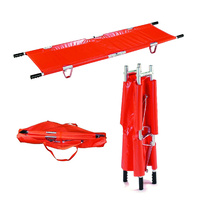 Stretcher, Double-Fold, Used to transport injured or ill individuals. Lightweight aluminum, Comes packed in a convenient carry bag with shoulder strap. Capacity: 300 lbs.,