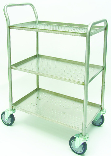 Three-Shelf Stainless Steel Utility Carts, Bandy