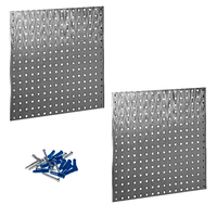 Two Pegboards, 304 Stainless Steel, 18-Gauge Steel Square Hole