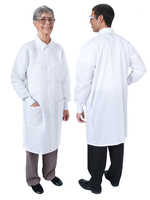 DenLine Protection Plus® Unisex 104 cm (41") Long Lab Coats, Fluid Resistant Level 2 Barrier with Cleanroom Performance, DenLine Uniforms