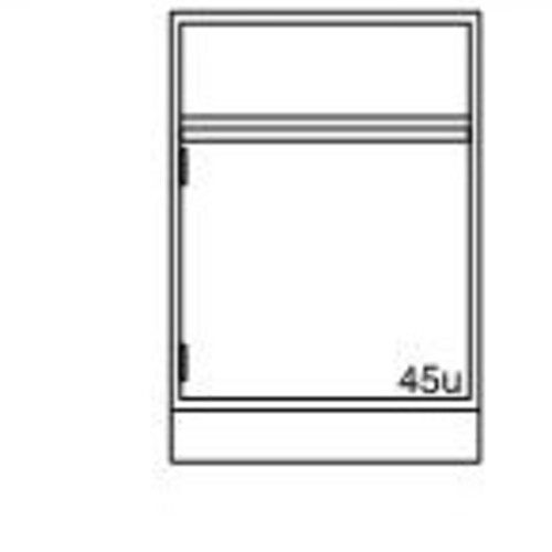 VWR* fume hood, acid storage, Base Cabinet, Steel construction with one piece polyethethylene liner, Left Hand Hinged, Size: 35 in high X 24 in wide