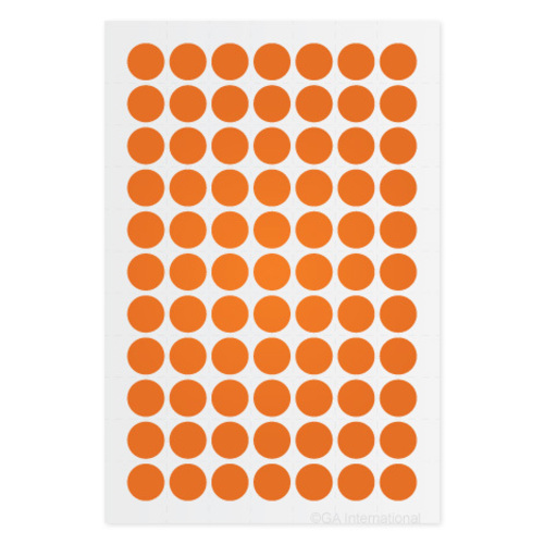 Label Cryo, Color Dots Orange 0.44In PK1