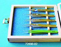 Dumont Tweezers Set in Wooden Case, Electron Microscopy Sciences