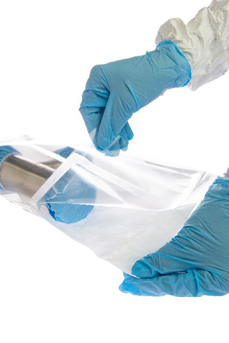 Isolator Bags, Self-Sealing Tyvek® 1073B/ PE Steam Sterilization Chevron Peel Pouch with Steam Indicator and Hang Hole, Keystone Cleanroom Products