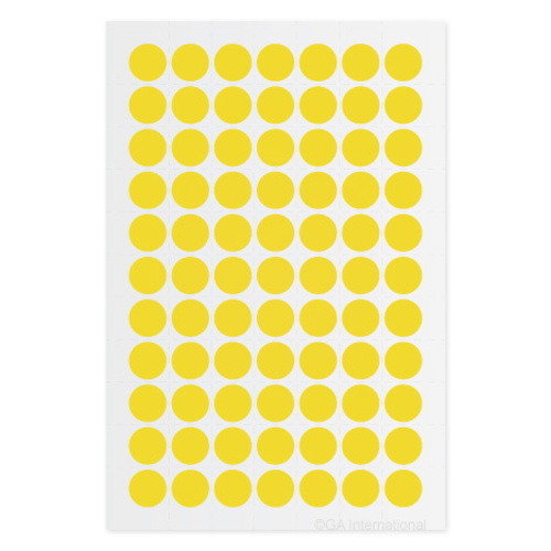 Label Cryo, Color Dots Yellow 0.44In PK1