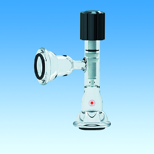 Vacuum Adapter with Hi-Vac Valve and #15 O-Ring Joints, Ace Glass Incorporated