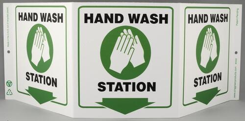 Sign Hand Wash Station Plastic 75X20in