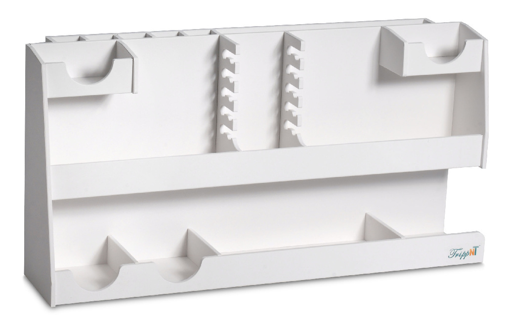 HPLC Supplies Organizer, White PVC, 10Column, TrippNT Chromatography