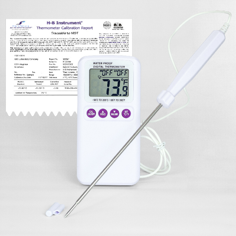 SP Bel-Art H-B DURAC® Calibrated Electronic Thermometers with Stainless Steel Probe, Bel-Art Products, a part of SP