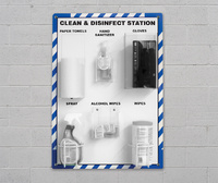 Clean and Disinfect Station Board, Accuform®