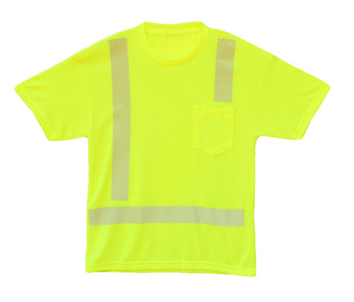 High-Visibility T-Shirts, Short Sleeve with Segmented Reflective Tape, Class 2, CritiCore Protective Wear