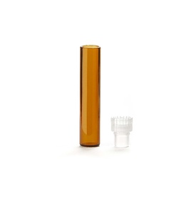 1 ml shell vial, amber, 8 mm plug